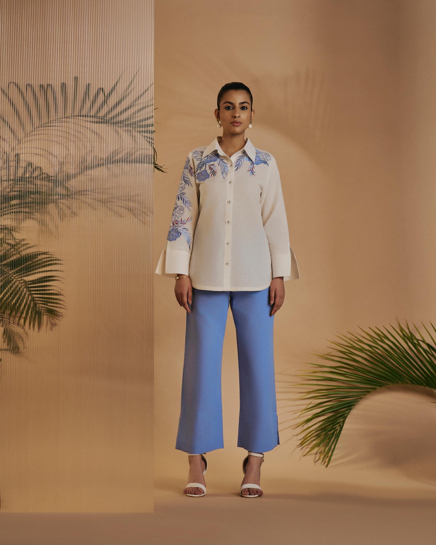Blue Flora Pant