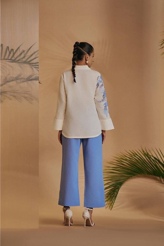 Blue Flora Pant