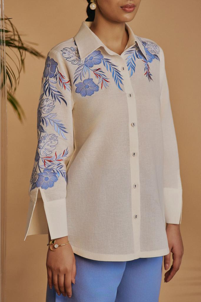 Blue Flora Pant