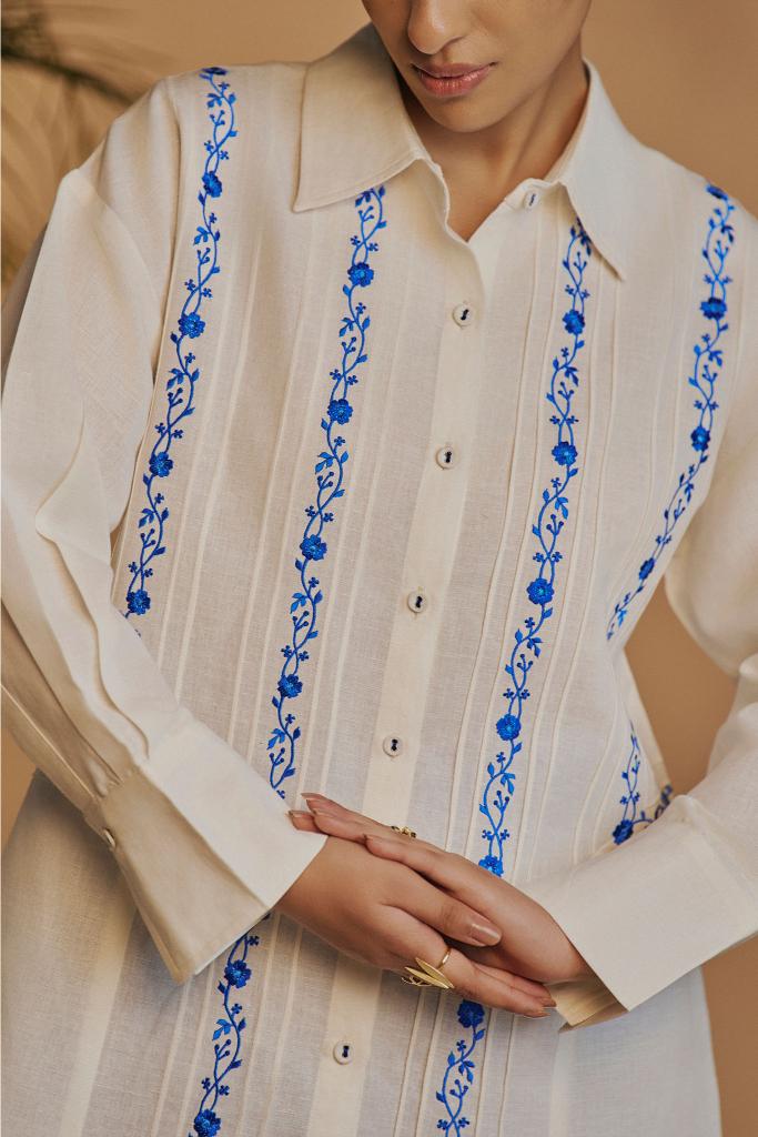 Ivory Blue Reverie Co-ord Set