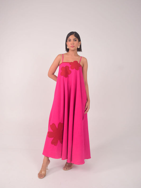 Peony Applique Dress