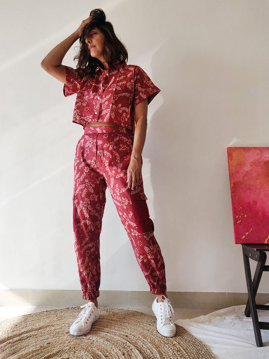 Plum Shirt-Joggers Co-ord Set - WhySoBlue