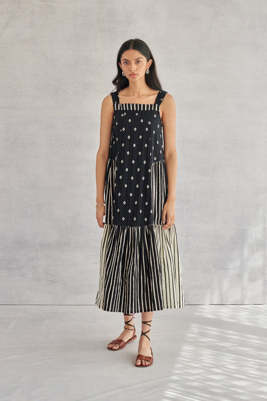 Zuri Black & White Strappy Dress