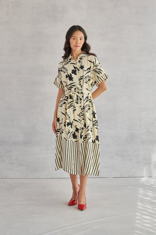 Stella Creme Printed Shirt Dress