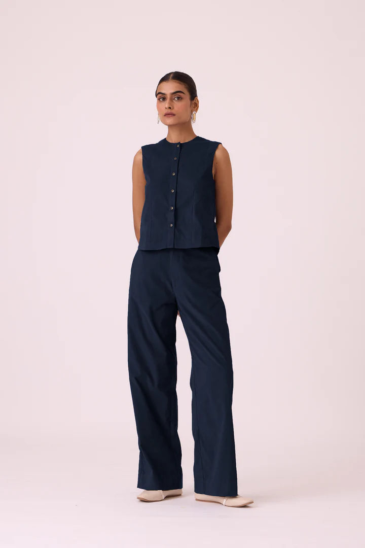 Wotton Blue Corduroy Top