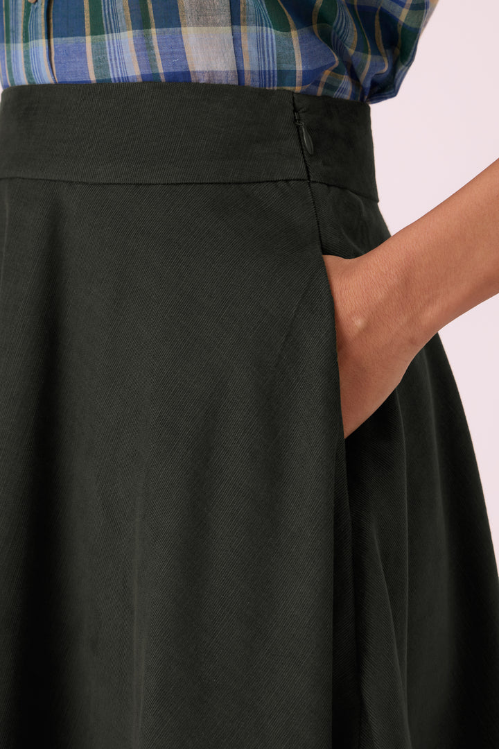 Boga Green Corduroy Skirt