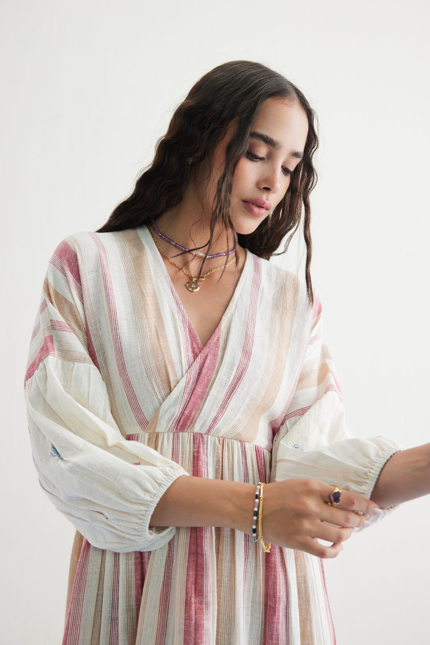 The Reef Shore Handwoven Kala Cotton Midi Dress