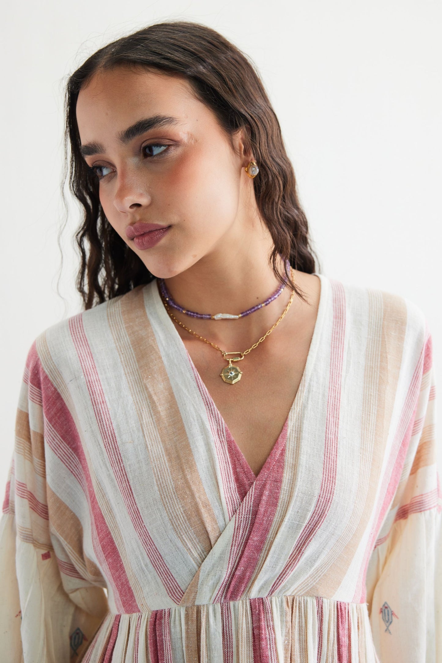 The Reef Shore Handwoven Kala Cotton Midi Dress