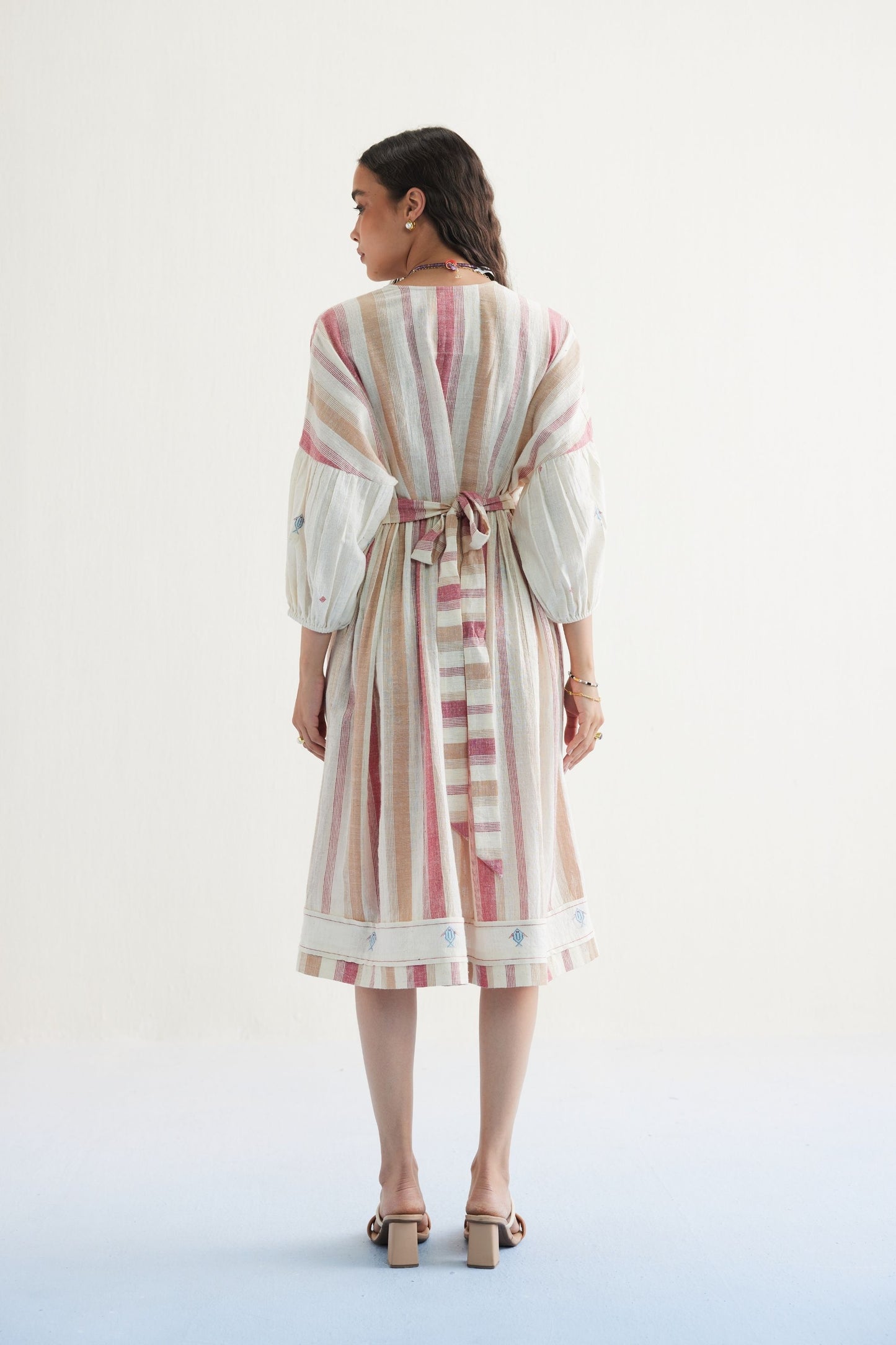 The Reef Shore Handwoven Kala Cotton Midi Dress