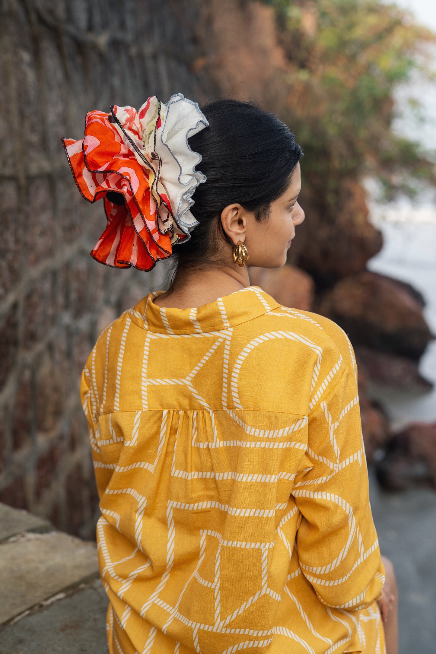 Diana Set (Mustard & Cream)