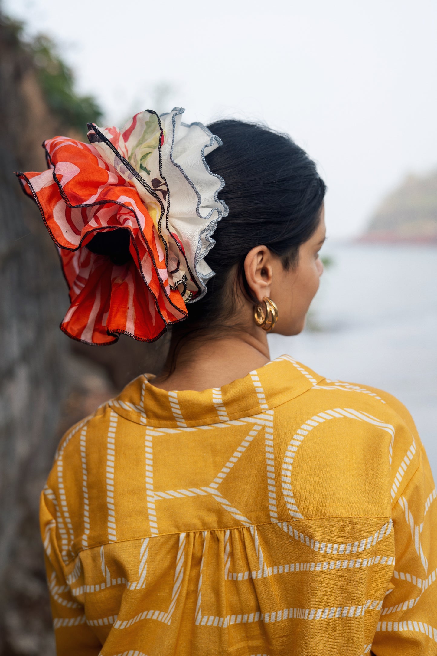 Diana Shirt (Mustard & Cream)