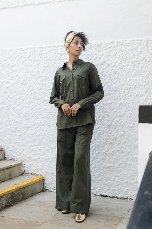 Roma Shirt Set (Military Green)