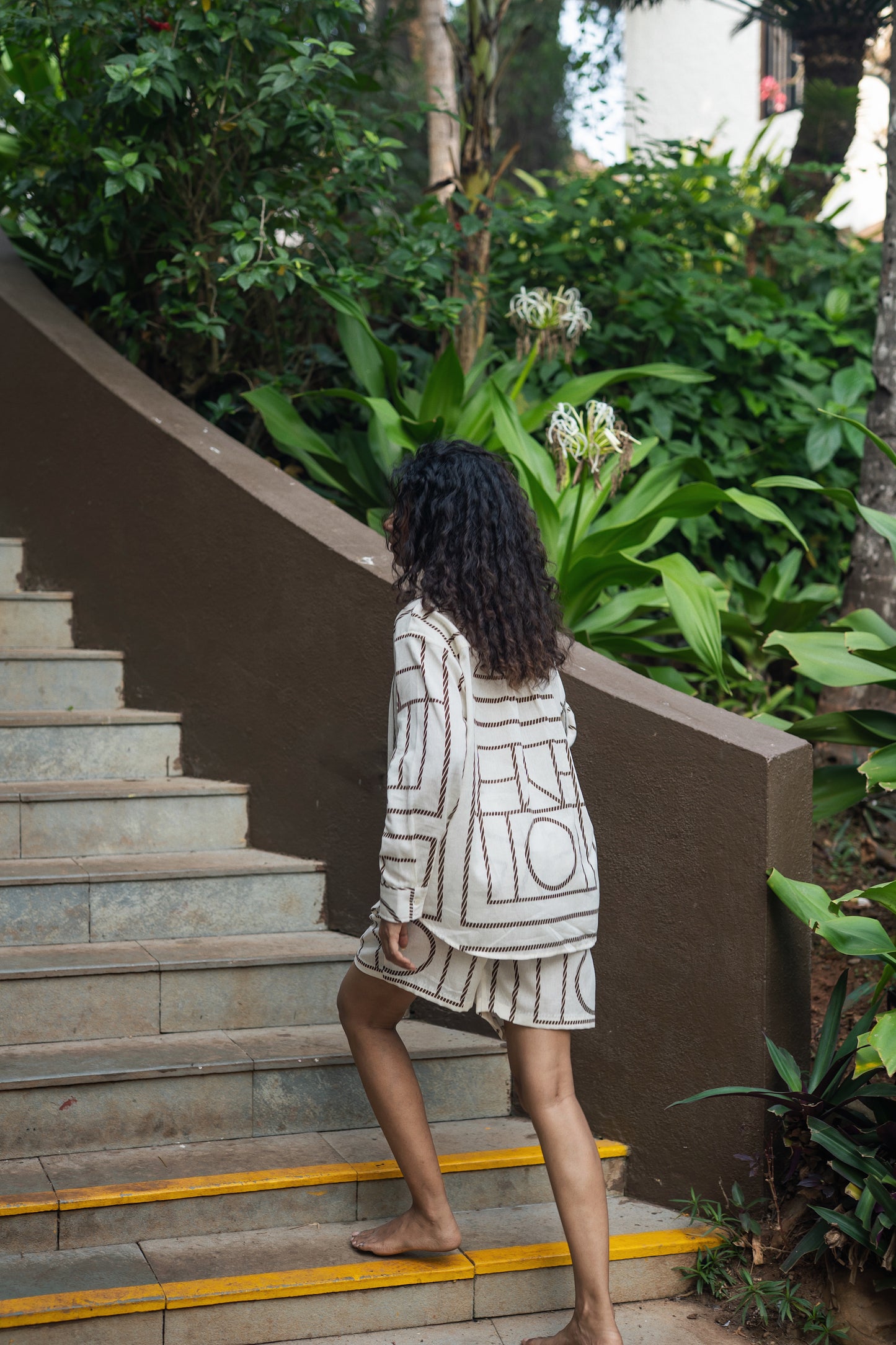 Diana Set (Cream & Brown)