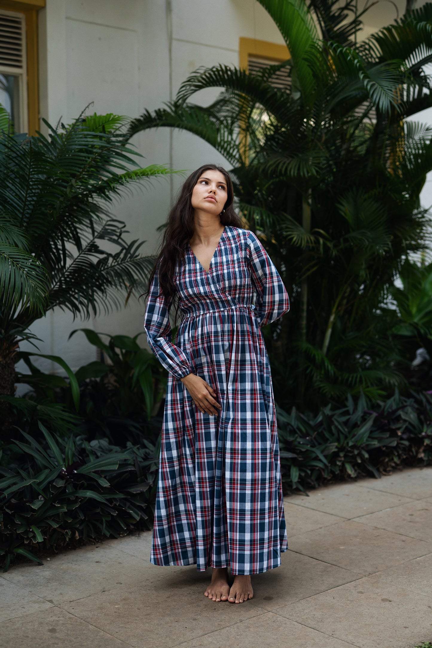 Roosh Dress (Blue & White)