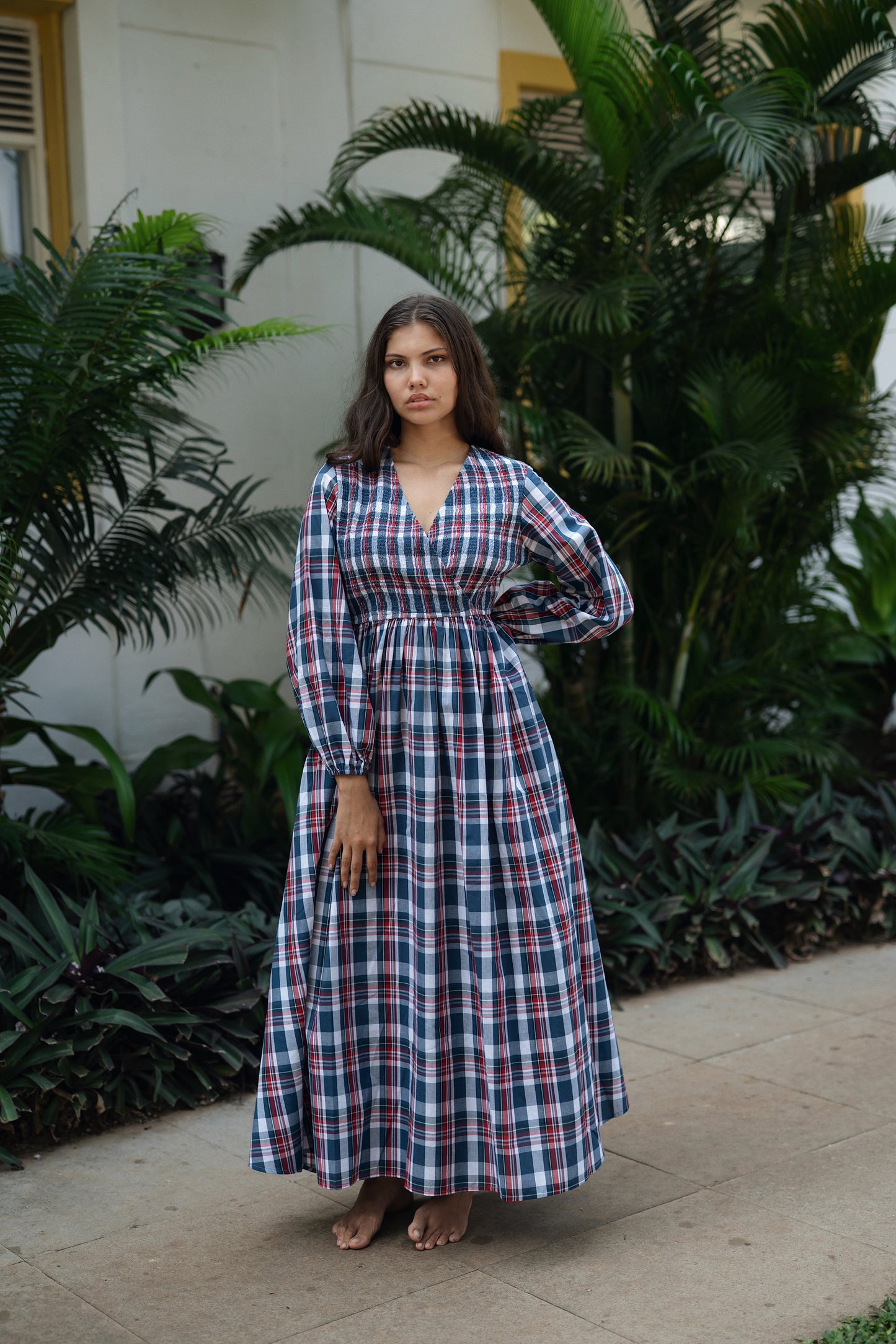 Roosh Dress (Blue & White)