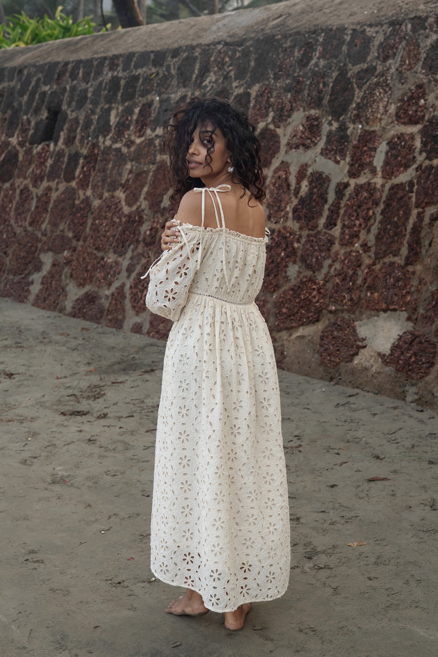 Zoe Dress (Cream White)