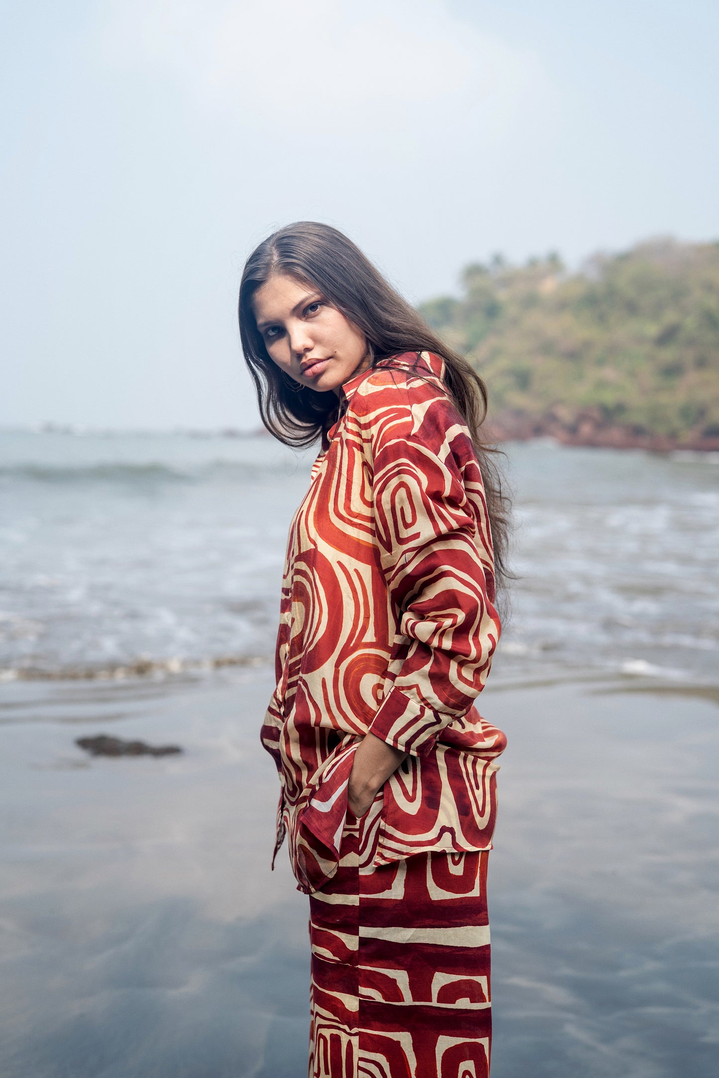 Maira Co-ord Set (Maroon)