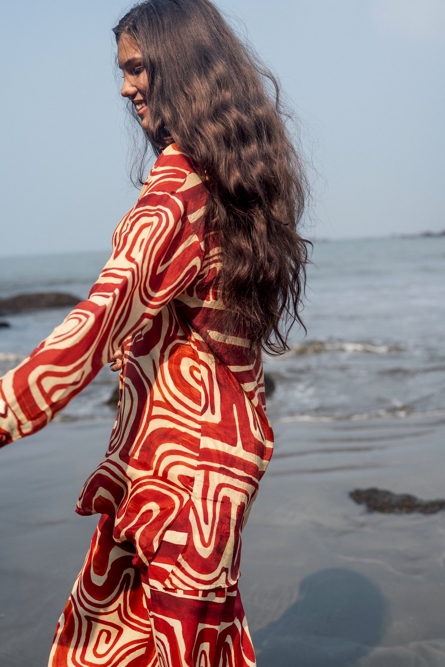 Maira Co-ord Set (Maroon)