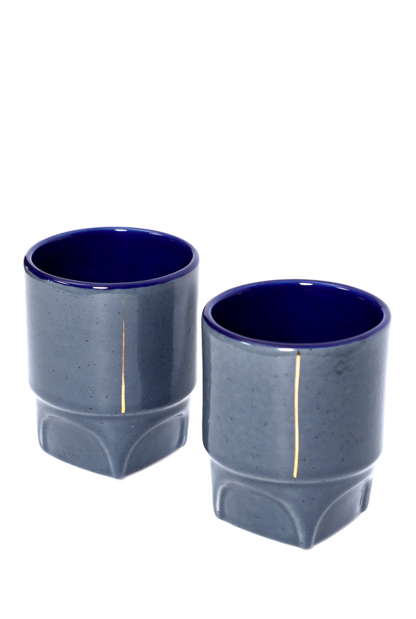 Cement | Blue Hand Painted Mug