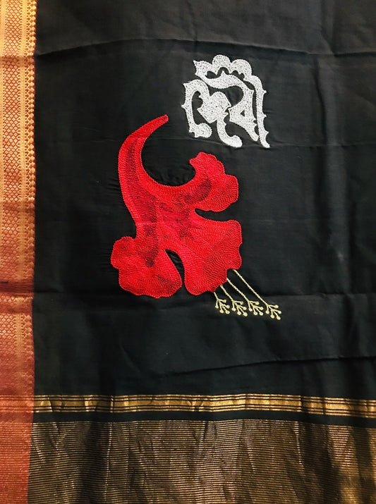 Black Mangalgiri Debi Poster Saree
