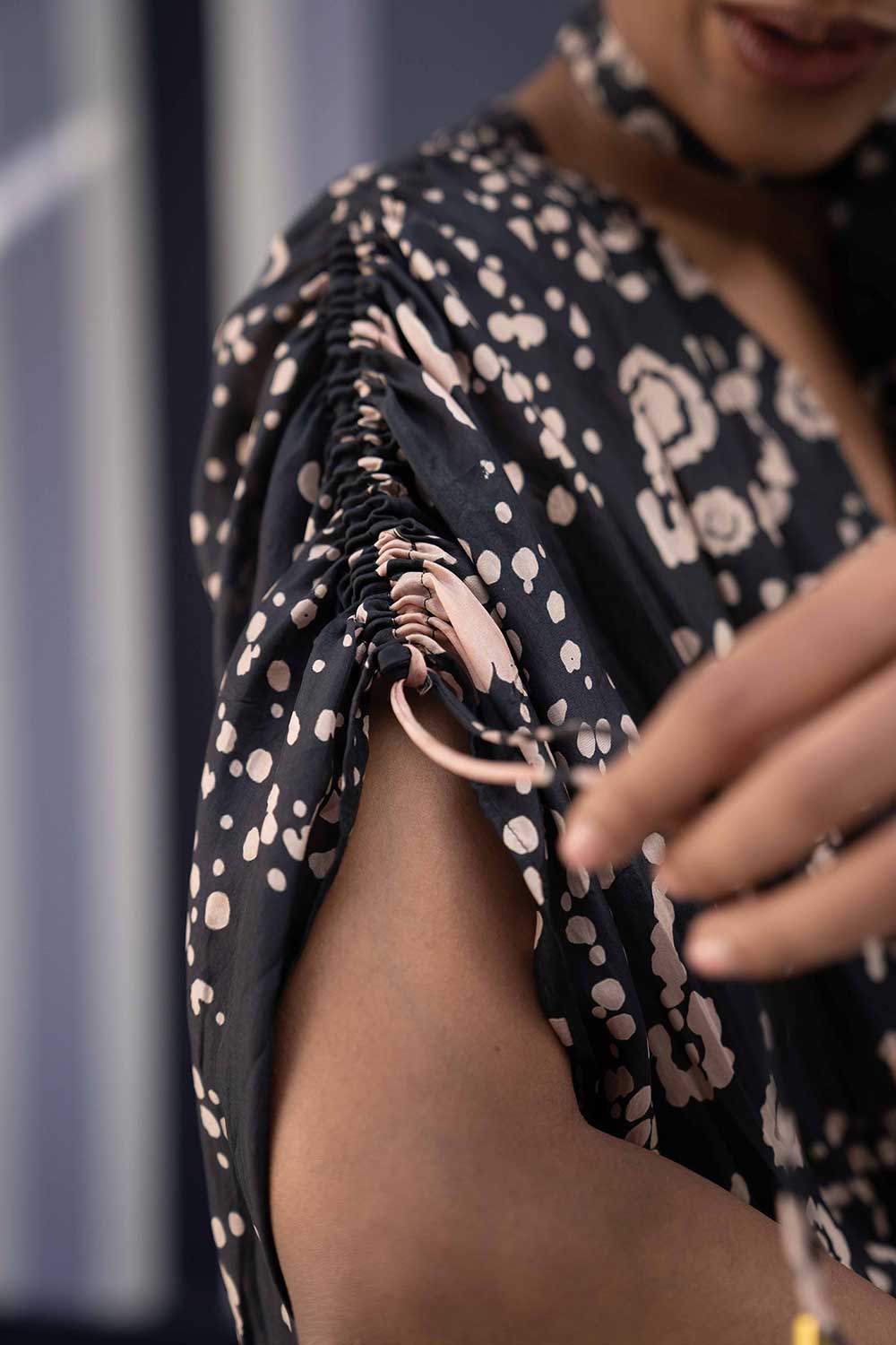 Ophelia Black Kaftan Set