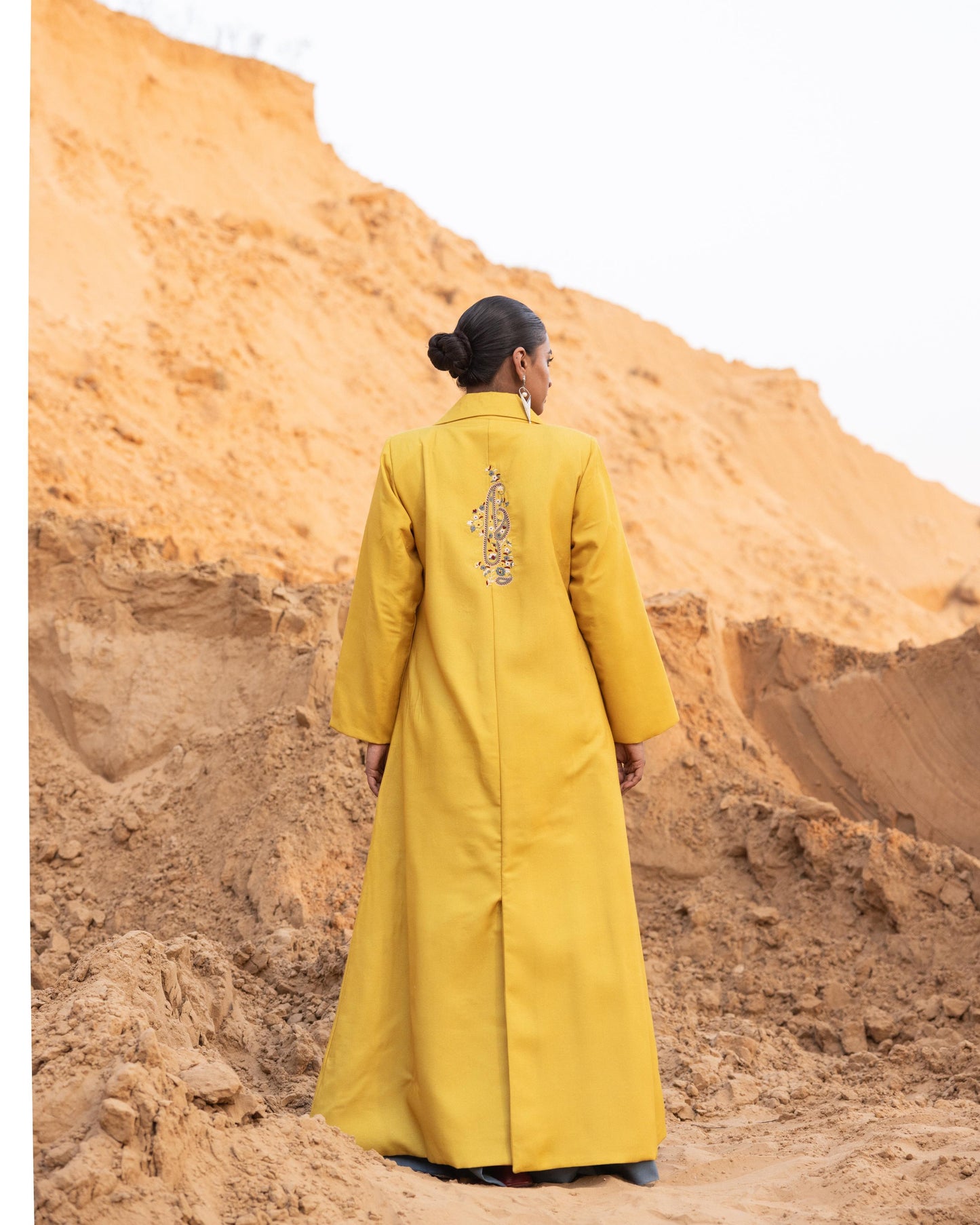 RHYSA DRESS & JACKET SET - MUSTARD & Normandy