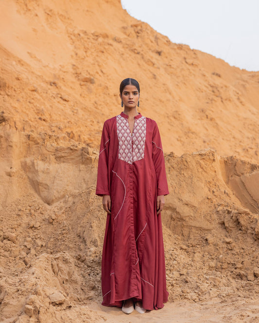 MIRAGE DRESS - MAROON