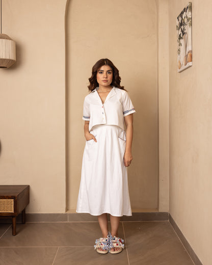Harbor Top and Skirt Set (Beige)