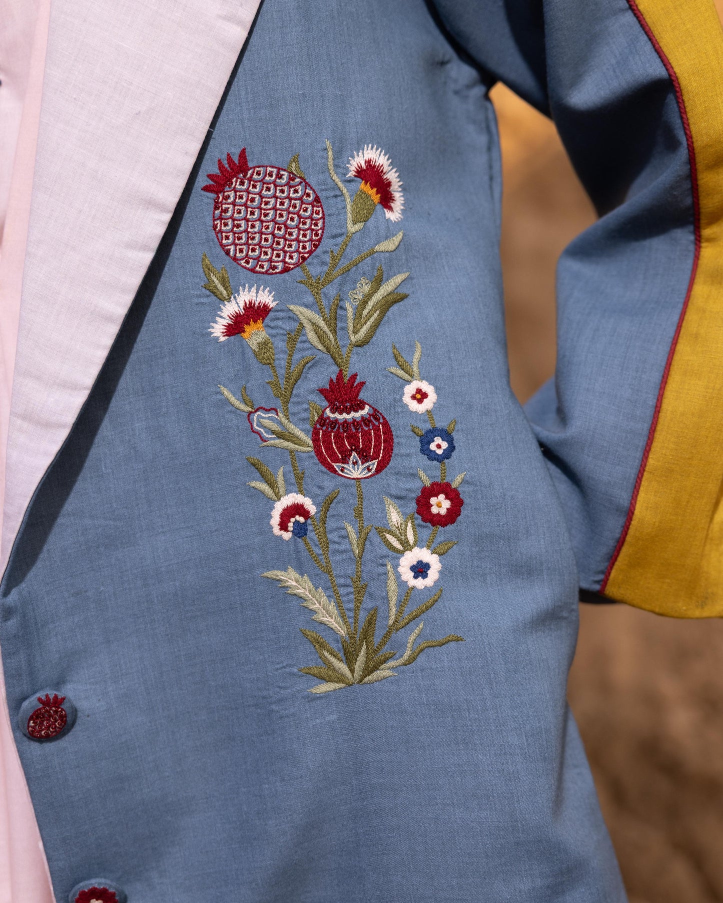 SYNTRA DRESS & JACKET SET - Desert sand & Normandy