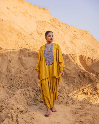 MOSAIC TOP - MUSTARD