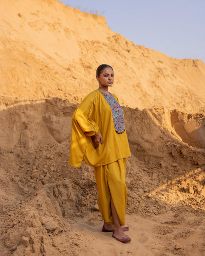 MOSAIC PANTS - MUSTARD