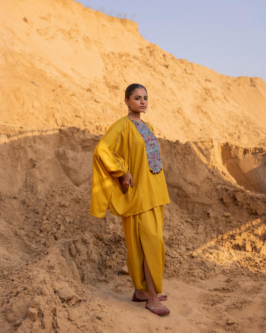 MOSAIC PANTS - MUSTARD