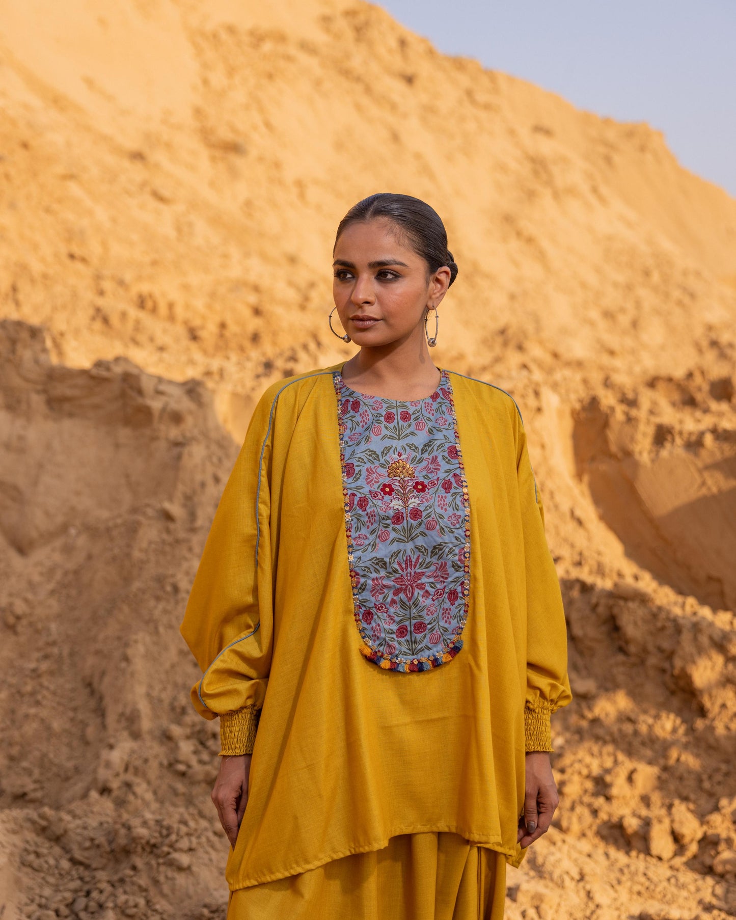 MOSAIC TOP - MUSTARD