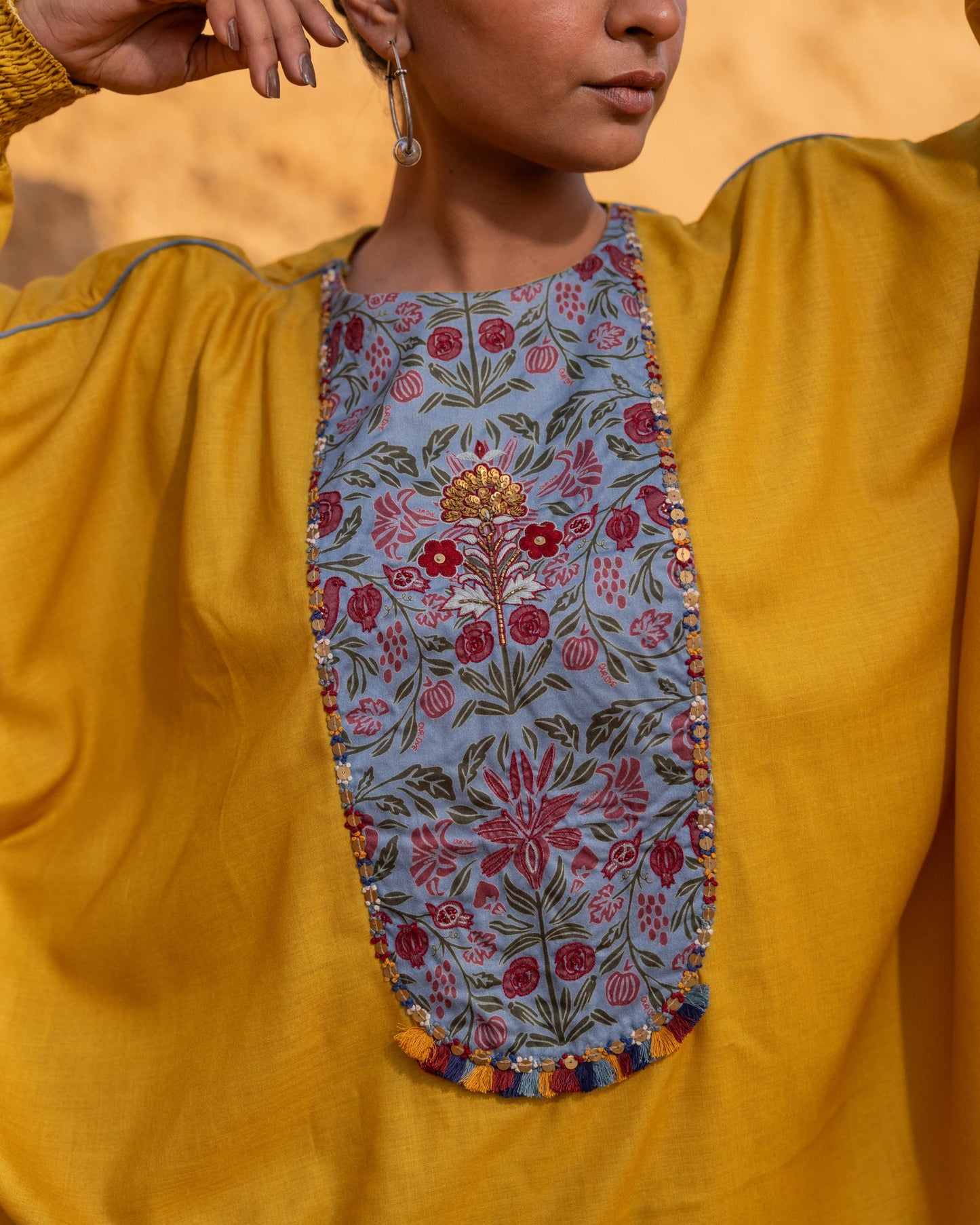 MOSAIC TOP - MUSTARD