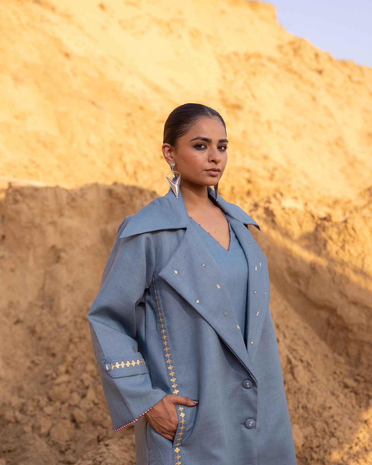 KOSHA DRESS & JACKET SET - Normandy