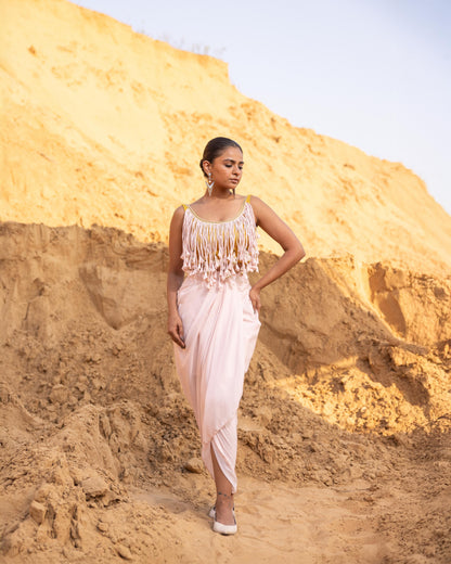 SAGA CO-ORD SET - Desert sand & MUSTARD