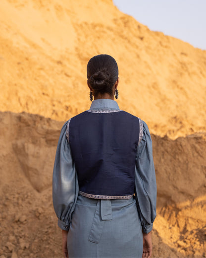 LYNOR JACKET - Normandy & BLUE