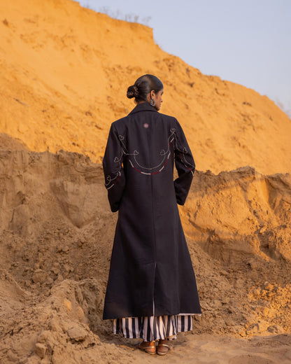 CHRONO DRESS & JACKET SET - BLACK