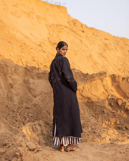 CHRONO DRESS & JACKET SET - BLACK