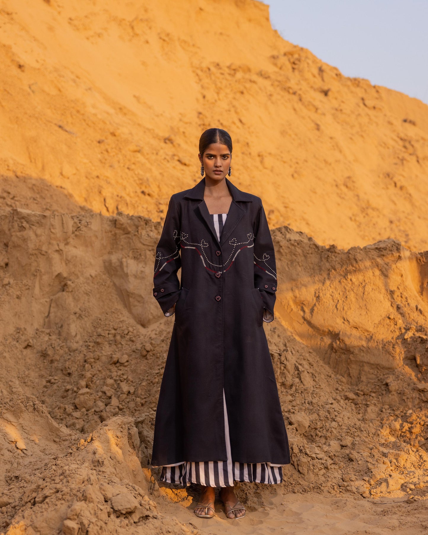 CHRONO DRESS & JACKET SET - BLACK