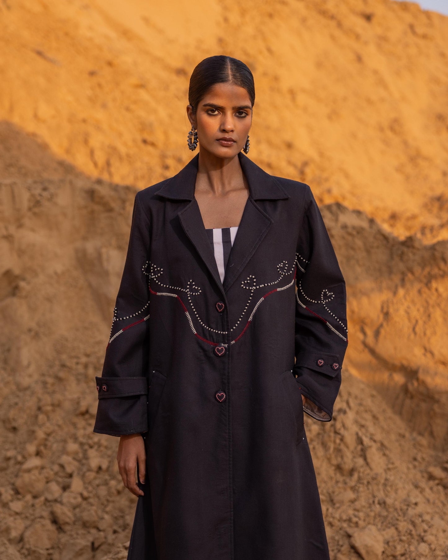 CHRONO DRESS & JACKET SET - BLACK