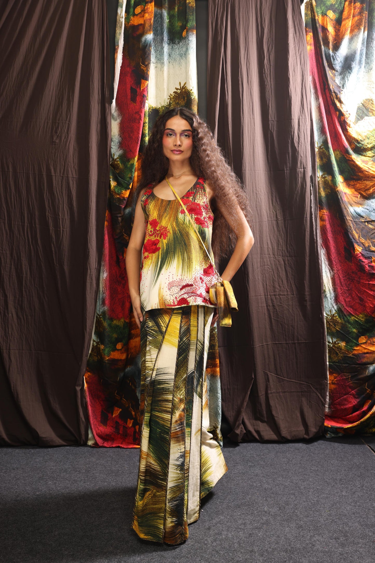 Crimson Grass Emb. Vest