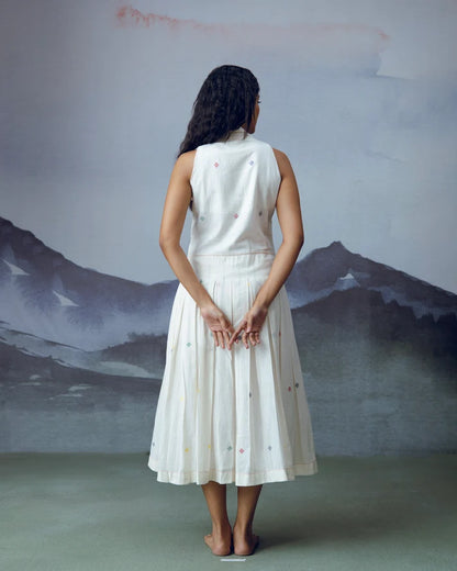 Ambar Sleeveless Box Pleat Dress