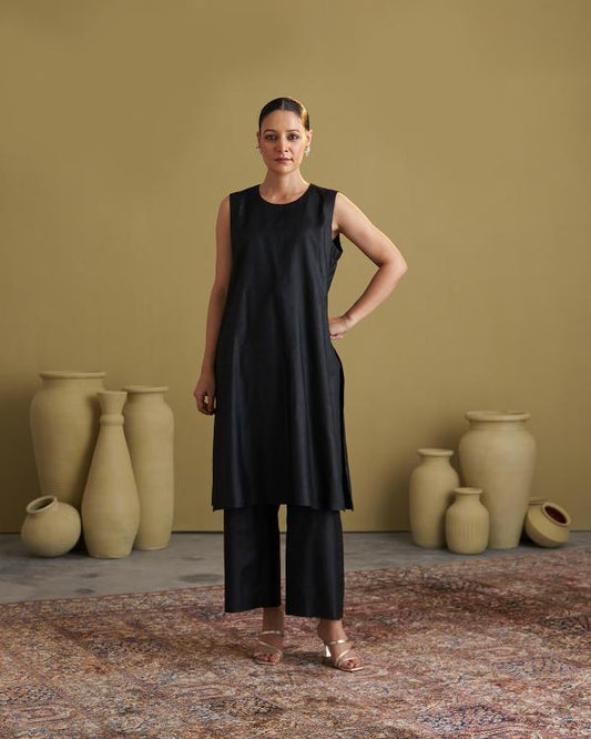 Black Silk Cotton Set