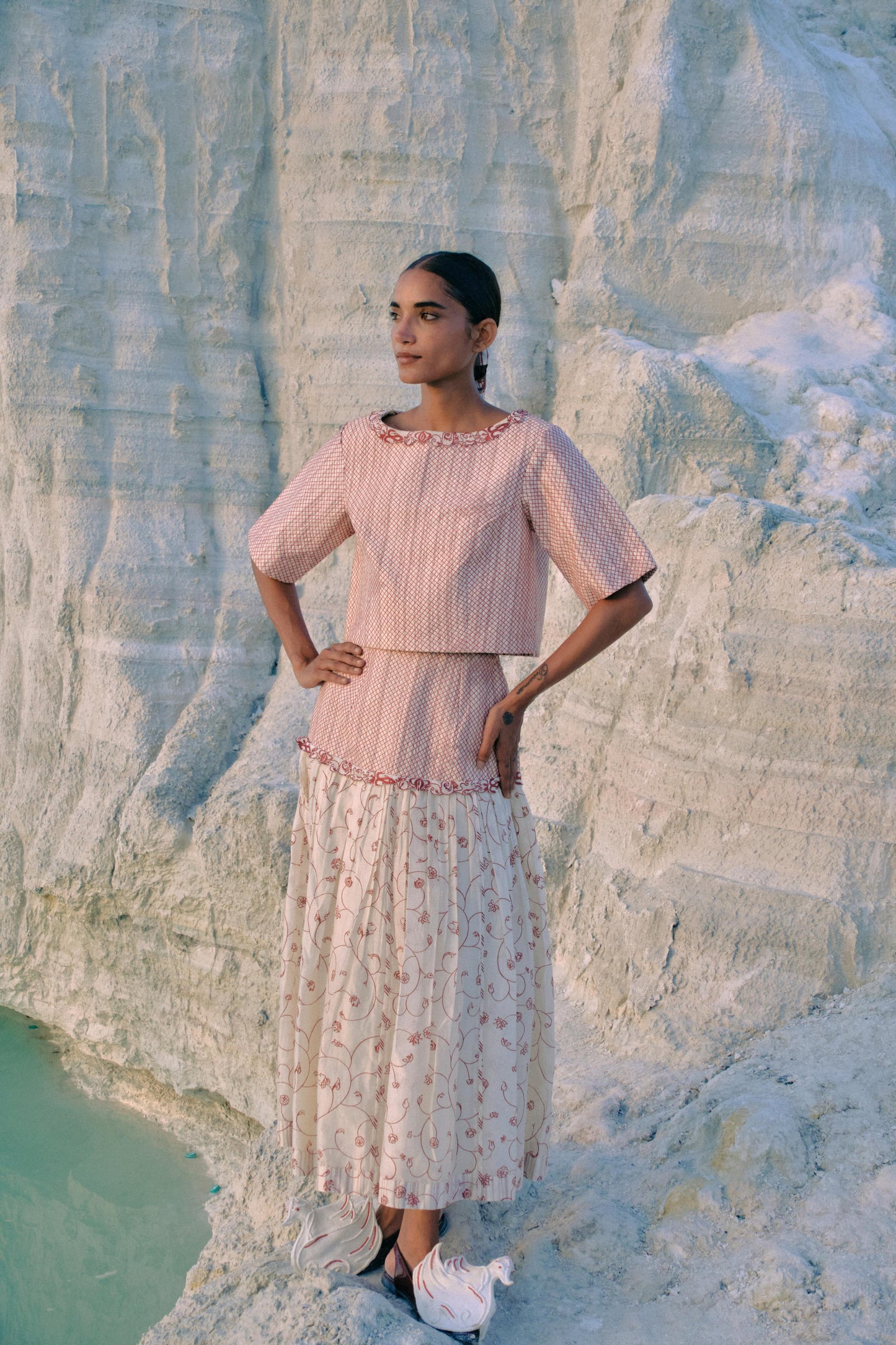 ⁠Hnin Quilted Skirt