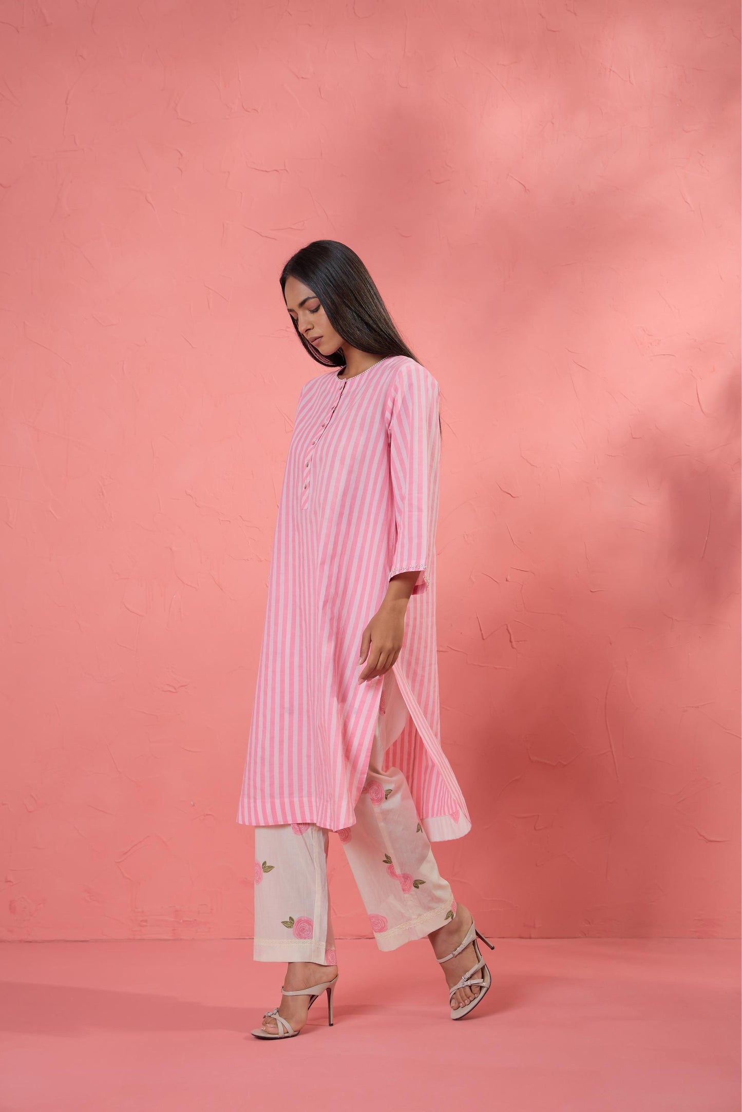 Gul-rose Stripe Set