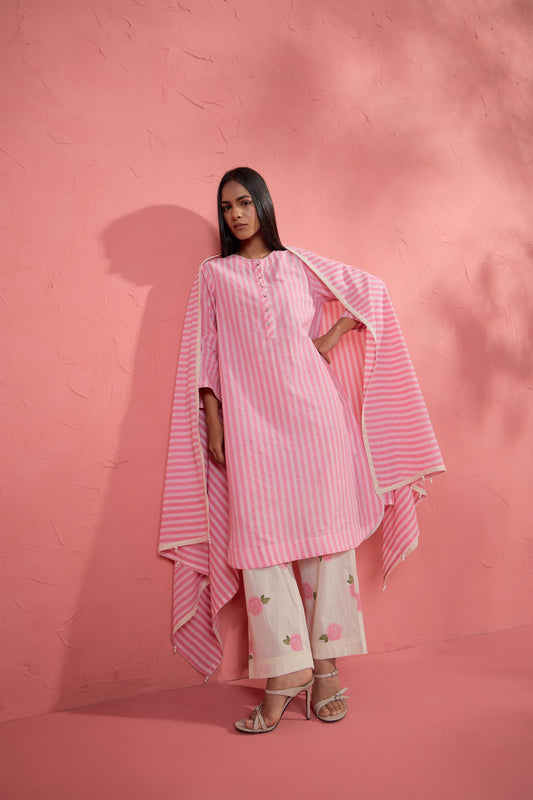Gul-rose Stripe Set