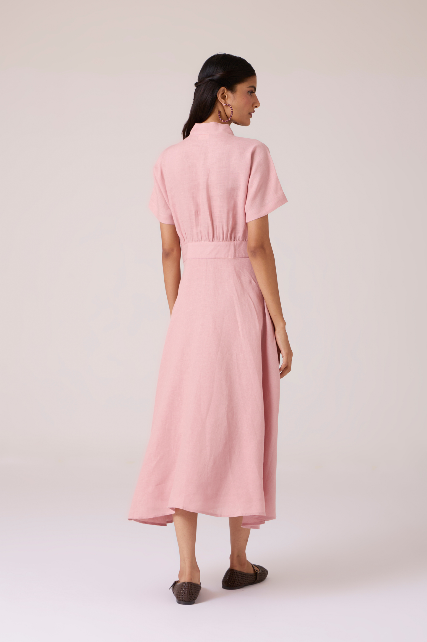 Miyake Rose Linen Dress