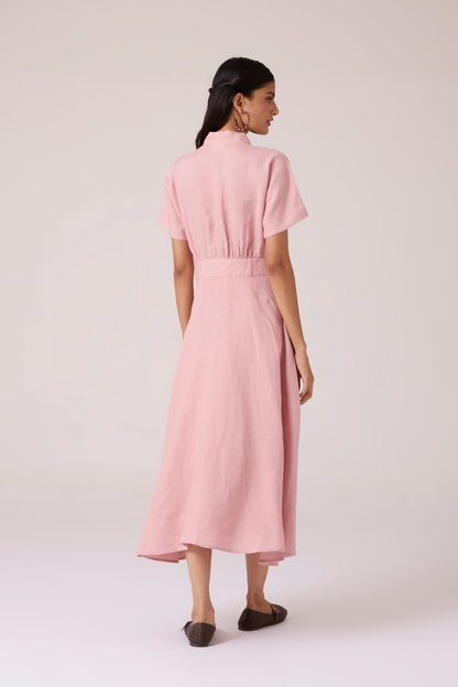 Miyake Rose Linen Dress