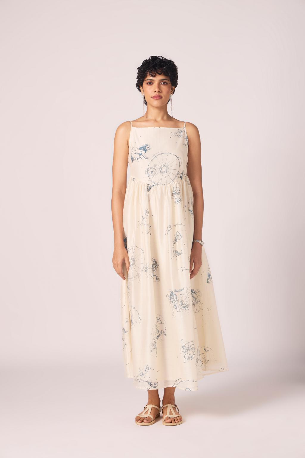 Mizar Zodiac Print Handwoven Dress